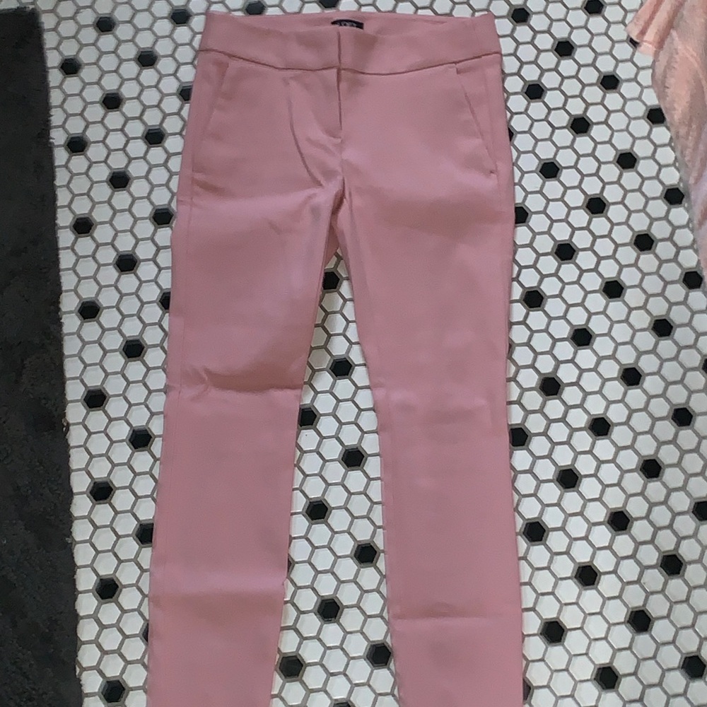 NEW LOFT ankle pants with back seam and slit leg